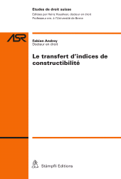 E-book, Le transfert d'indices de constructibilité, Stämpfli Verlag