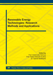 E-book, Renewable Energy Technologies : Research Methods and Applications, Trans Tech Publications Ltd