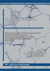 eBook, Tribology in Manufacturing Processes, Trans Tech Publications Ltd