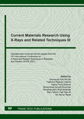 E-book, Current Materials Research Using X-Rays and Related Techniques III, Trans Tech Publications Ltd