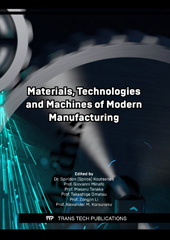 eBook, Materials, Technologies and Machines of Modern Manufacturing, Trans Tech Publications Ltd