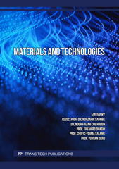 E-book, Materials and Technologies, Trans Tech Publications Ltd