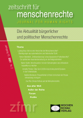 m, Die Aktualität bürgerlicher und politischer Menschenrechte : zeitschrift für menschenrechte 2/2021, Wochenschau Verlag