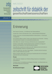 E-book, Erinnerung : ZDG 2/2021, Wochenschau Verlag