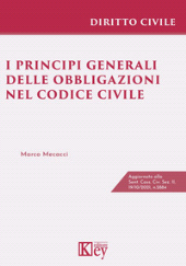 E-book, I principi generali delle obbligazioni nel codice civile, Key editore