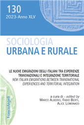 Issue, Sociologia urbana e rurale : XLV, 130, 2023, Franco Angeli