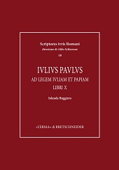 eBook, Iulius Paulus : Ad legem Iuliam et Papiam libri X, "L'Erma" di Bretschneider