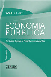 Fascículo, Economia pubblica : L, 1, 2023, Franco Angeli