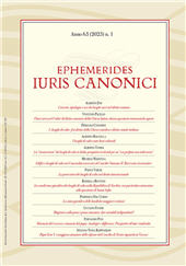Issue, Ephemerides iuris canonici : 63, 1, 2023, Marcianum Press