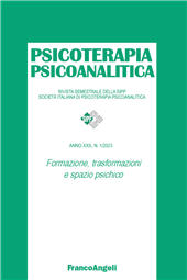 Heft, Psicoterapia psicoanalitica : 1, 2023, Franco Angeli