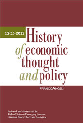 Fascicolo, History of Economic Thought and Policy : 1, 2023, Franco Angeli