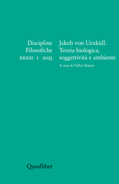 Article, Il problema del tempo e dello spazio in Jakob von Uexküll, Quodlibet