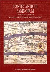 Capítulo, Concessione della cittadinanza romana e organizzazione territoriale : il caso dell'ager Sabinorum, L'Erma di Bretschneider