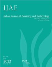 Heft, IJAE : Italian Journal of Anatomy and Embryology : 127, 1, 2023, Firenze University Press