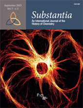 Fascículo, Substantia : an International Journal of the History of Chemistry : 7, 2, 2023, Firenze University Press