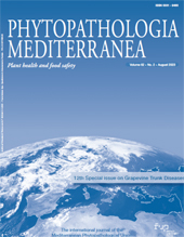 Fascicule, Phytopathologia mediterranea : 62, 2, 2023, Firenze University Press