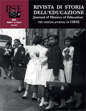 Fascicolo, Rivista di storia dell'educazione = Journal of history of education : the official journal of CIRSE : X, 1, 2023, Firenze University Press