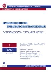 Fascicolo, Rivista di diritto tributario internazionale = International Tax Law Review : 1, 2023, CSA - Casa Editrice Università La Sapienza