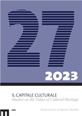 Fascicule, Il capitale culturale : studies on the value of cultural heritage : 27, 1, 2023, EUM-Edizioni Università di Macerata