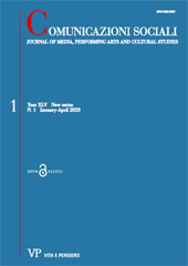 Fascicolo, Comunicazioni sociali : journal of media, performing arts and cultural studies : nuova serie : XLV, 1, 2023, Vita e Pensiero