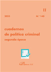 Fascicule, Cuadernos de Política Criminal : 140, II, 2023, Dykinson