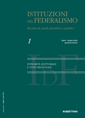 Heft, Istituzioni del federalismo : rivista di studi giuridici e politici : XLIV, 1, 2023, Rubbettino