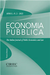Fascicule, Economia pubblica : L, 2, 2023, Franco Angeli