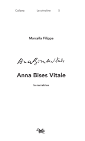 eBook, Anna Bises Vitale : la narratrice, Aras edizioni