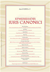 Fascicolo, Ephemerides iuris canonici : 63, 2, 2023, Marcianum Press