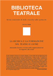 Article, Alessandro Fersen's “Holy Theatre”, Bulzoni