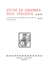 Issue, Studi di grammatica italiana : XLII, 2023, Le Lettere