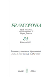 Fascicolo, Francofonia : studi e ricerche sulle letterature di lingua francese : 84, 1, 2023, L.S. Olschki