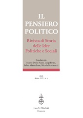 Fascicule, Il pensiero politico : rivista di storia delle idee politiche e sociali : LVI, 1, 2023, L.S. Olschki