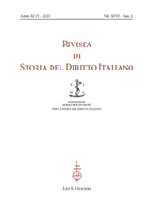 Heft, Rivista di storia del diritto italiano : XCVI, 2, 2023, L.S. Olschki