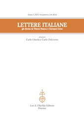 Heft, Lettere italiane : LXXV, 2, 2023, L.S. Olschki