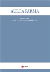 Issue, Aurea Parma : rivista semestrale di storia, letteratura e arte : nuova serie : I, I, 2023, Diabasis
