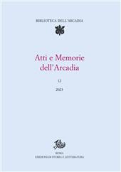 Article, Imitatio, aemulatio, novitas nella poesia latina dell'Arcadia, Edizioni di storia e letteratura
