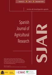 Fascículo, Spanish journal of agricultural research : 21, 4, 2023, CSIC, Consejo Superior de Investigaciones Científicas
