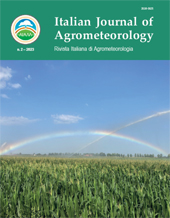 Heft, IJAm : Italian Journal of Agrometeorology : 2, 2023, Firenze University Press
