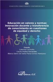 E-book, Educación en valores y normas : innovación docente y transferencia de conocimiento en cuestiones de equidad y derecho, Dykinson