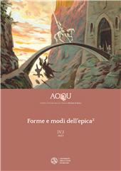 Fascicule, AOQU : Achilles Orlando Quixote Ulysses : rivista di epica : IV, 1, 2023, Ledizioni