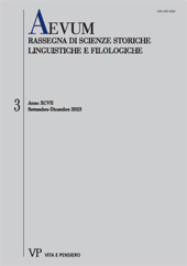 Fascicolo, Aevum : rassegna di scienze storiche, linguistiche e filologiche : XCVII, 3, 2023, Vita e Pensiero