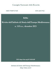 Issue, RiMe : rivista dell'lstituto di Storia dell'Europa Mediterranea : 13 nuova serie, I, 2023, ISEM - Istituto di Storia dell'Europa Mediterranea