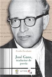 eBook, José Gaos, traductor de poesía, Escalante, Evodio, Bonilla Artigas Editores