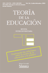 Issue, Teoría de la Educación : Revista Interuniversitaria : 35, 2, 2023, Ediciones Universidad de Salamanca