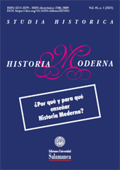 Fascículo, Studia historica : historia moderna : 45, 1, 2023, Ediciones Universidad de Salamanca