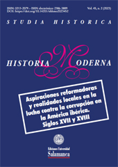 Issue, Studia historica : historia moderna : 45, 2, 2023, Ediciones Universidad de Salamanca