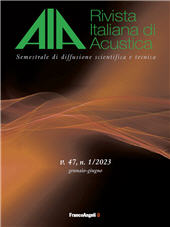 Issue, Rivista italiana di acustica : 1, 2023, Franco Angeli