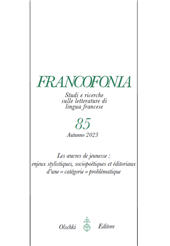 Fascicule, Francofonia : studi e ricerche sulle letterature di lingua francese : 85, 2, 2023, L.S. Olschki