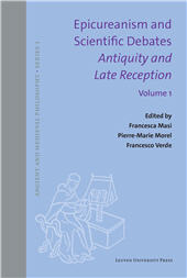 E-book, Epicureanism and scientific debates : antiquity and late reception, Leuven University Press